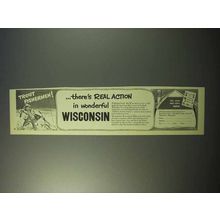 1951 Wisconsin Tourism Ad - Trout Fishermen Real Action