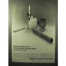 1964 Ronson Varaflame Standard Cigarette Lighter Ad