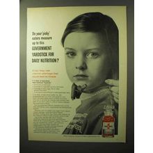 1964 One-a-Day Vitamins Ad - Government Yardstick