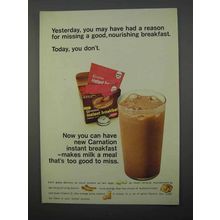 1966 Carnation Instant Breakfast Ad - Good, Nourishing