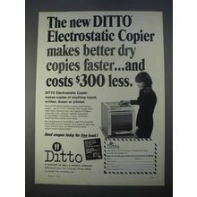 1966 Ditto Electrostatic Copier Ad - Better Dry Copies