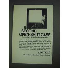 1967 Da-Lite Projection Screen Ad - Open & Shut Case