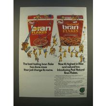 1986 Post Natural Bran Flakes Ad - The Best Tasting Bran Flake