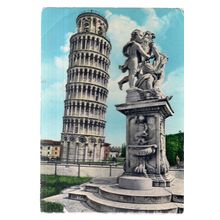 LEANING TOWER OF PISA, ITALY . used postcard 1960 postmark #