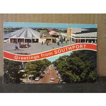 multiview, SOUTHPORT, LANCASHIRE used postcard by E T W Dennis 1981 pm =