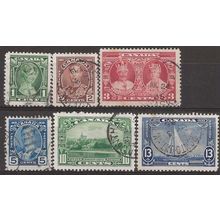 Canada 1935 Silver Jubilee Set SG335-340 Fine Used ..
