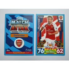 21. Nacho Monreal - Arsenal - Match Attax 2017/18 Football Card EF1