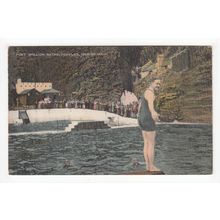 Port Skillion Baths Douglas Postcard Isle of Man IOM British Empire Exhibition