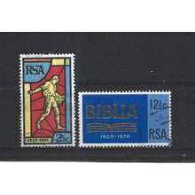 SouthAfrica.150th Anniv Bible Society of South Africa set of 2.Fine Used.Aug25b
