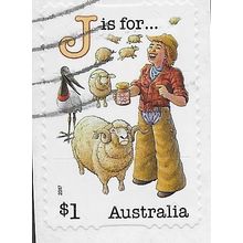 AUS 2017 $1.00 (S/A)'FAIR DINKUM -'J' IS FOR.(ON PAPER)' FINE USED (EBID64-042)