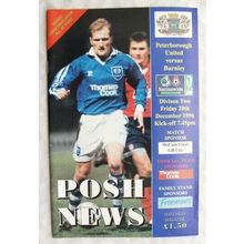 1996 programme Peterborough United v. Burnley