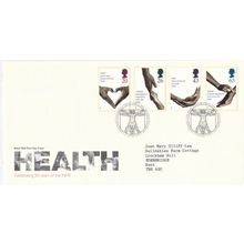 GB 1998 Health FDC Tredegar special cancel typed with enclosure VGC