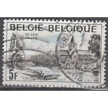 Belgique 1976 Michel 1886 O Cote (2008) 0.30 € Vue rives de la Lys Cachet rond
