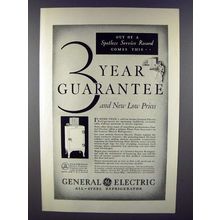 1931 General Electric Refrigerator Ad - 3 Year