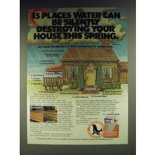 1984 Thompson's Water Seal Ad - 5 places water can be silently destroying