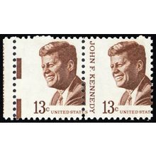 1287, Mint NH 13¢ Large Misperf Shift Error Pair - JFK - Stuart Katz