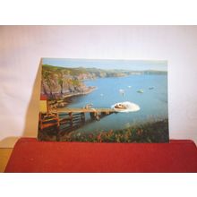 LAUNCHING THE LIFE BOAT, ST. DAVID'S, WALES used postcard 1970 pm =