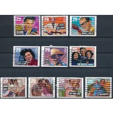 Legends of American Music: 10 Values - USA - Used Hinged