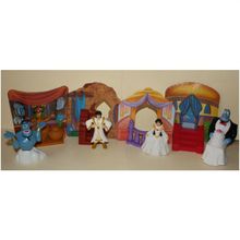 1996 McDonalds Disney's Aladdin Complete Set of 8 plus Under 3 Toy