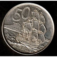 New Zealand Fifty Cents 2006 50c Coin Endeavour NZ QE II Ship