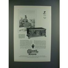 1928 Grebe Synchrophase Seven Radio Ad - Surmounting