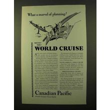 1929 Canadian Pacific Cruise Ad - Marvel of Planning