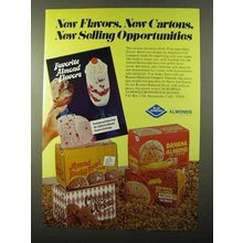 1971 Blue Diamond Almonds Ad - New Flavors New Cartons