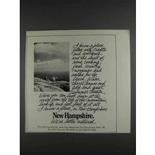 1980 New Hampshire Tourism Ad - I Know a Place