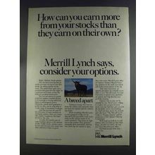 1980 Merrill Lynch Ad - Earn More From Your Stocks