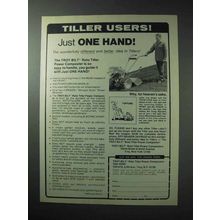 1986 Troy-Bilt Roto Tiller Ad - Just One Hand!