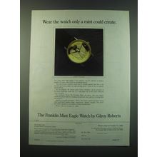1988 Franklin Mint Eagle Watch by Gilroy Roberts Ad - Wear the watch