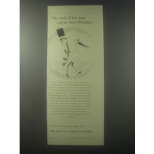 1954 Stork Margarine Ad - The trial of the year opens next Monday