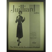 1949 Julliard Bontura Dress by Leonard Arkin Ad - Julliard Woolens