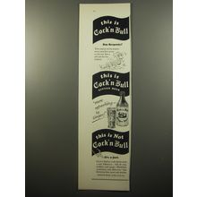1950 Cock'n Bull Ginger Beer Ad - This is Cock'n Bull Sea Serpents?
