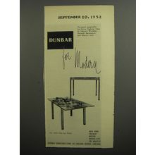 1952 Dunbar Advertisement - No. 5235 Flip-top table