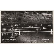 Bad Ischi Salzberg Lake Old Real Photo Austria Postcard
