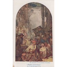 William The Conqueror London 1066 Charter Painting Postcard