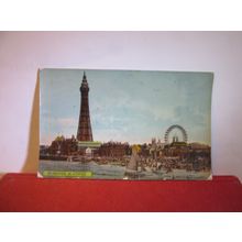 PROMENADE, BLACKPOOL, LANCASHIRE used antique postcard RP 1917 pm =