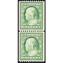 348, Mint VF NH 1¢ Coil Pair - Stunning! - Stuart Katz