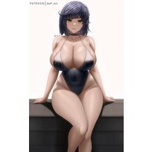 Swimsuit Yelan Anime E Girl Poster Canvas Movie Film Print A0 A1 A2 A3 A4 A5 A6
