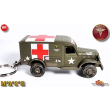 KEYCHAIN ✪ DODGE WC54 ✪ MEDEVAC AMBULANCE WW2 KOREA MASH