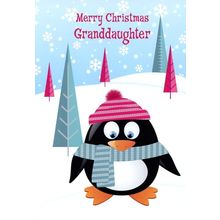 Merry Christmas Granddaughter - Juvenile - Christmas Greeting Card - 21014