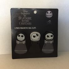 NEW Disney Nightmare Before Christmas 3 Pack Magnetic Bag Clips