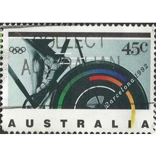 AUSTRALIA, OLYMPICS, Barcelona, Cycling, grey-green 1992, 45c, #3