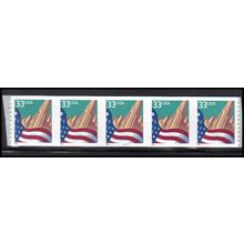 3281c 33c U.S. Flag Over City Very Fine MNH PNC 5555/5 KA9329
