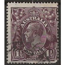 Australia 1919 SG51 1 1/2d Black-Brown Fine Used..