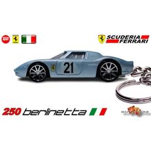 RARE KEYCHAIN BLUE FERRARI 250 LE MANS