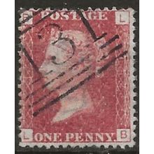 1858 SG43 1d Red Plate 134 Fine Used Scottish Roller Cancel ..