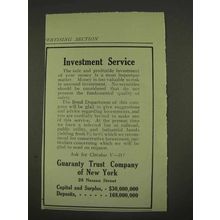 1913 Guaranty Trust Company of New York Ad - Service