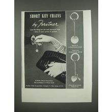 1946 Forstner Short Key Chains Ad - Style K 71 and K 69